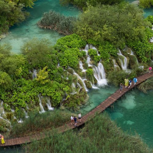 Un volo sui laghi di Plitvice