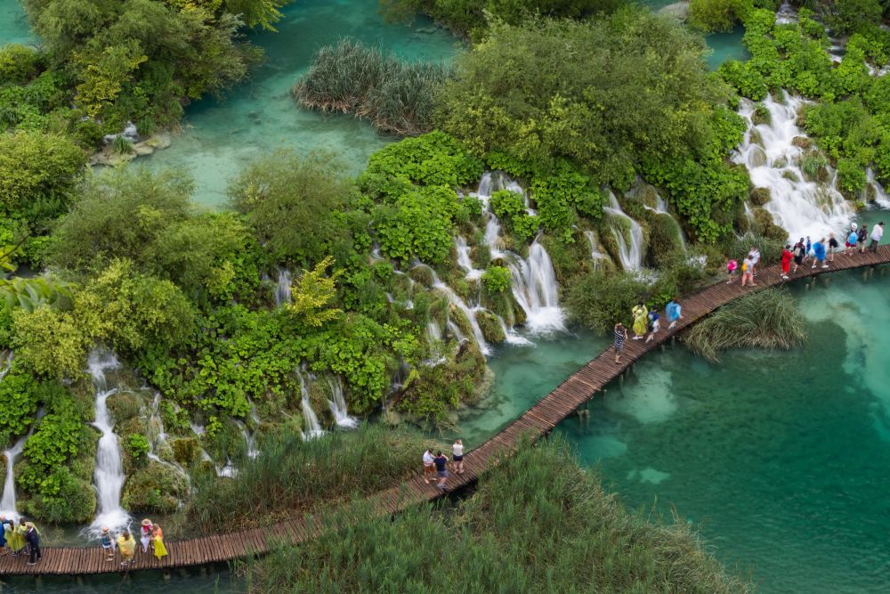 Un volo sui laghi di Plitvice